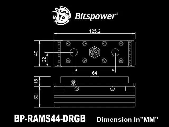 Alt view image 4 of 5 - Bitspower 4-DIMMS RAM Module - Digital RGB