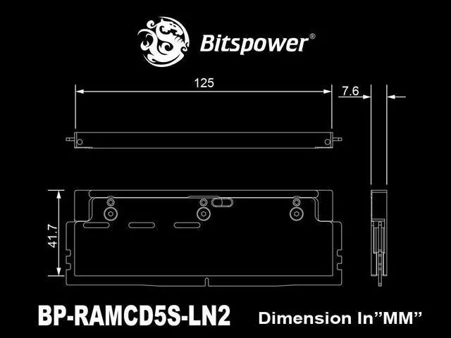 Alt view image 3 of 3 - Bitspower Universal Memory Covers for LN2 Container ( DDR5, Single-sided module )