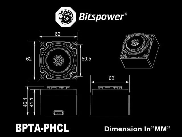 Alt view image 3 of 4 - Bitspower Hercules Pump-Replacement pump in Titan Series