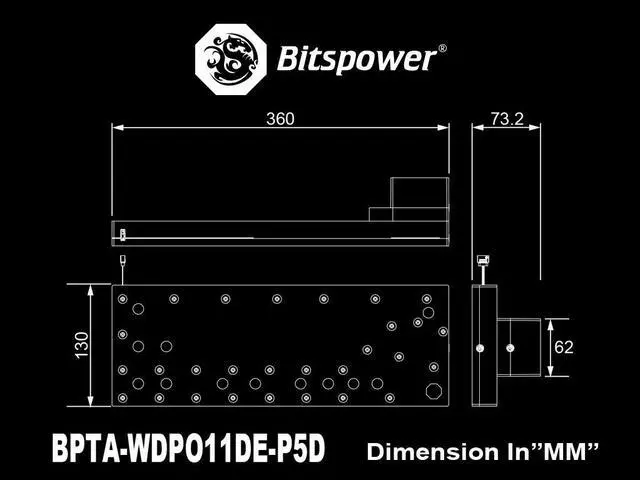 Alt view image 5 of 5 - Bitspower Sedna O11D for LIAN LI O11 DYNAMIC (P5D)