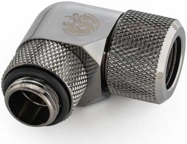 Alt view image 3 of 3 - Bitspower Black Sparkle Advanced Rotary G1/4" 90-Degree Multi-Link Adapter For OD 12MM