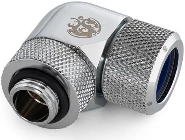 Alt view image 3 of 3 - Bitspower Silver Shining Advanced Rotary G1/4" 90-Degree Multi-Link Adapter For OD 14MM