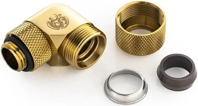 Alt view image 3 of 4 - Bitspower True Brass Advanced Rotary G1/4" 90-Degree Multi-Link Adapter For OD 12MM