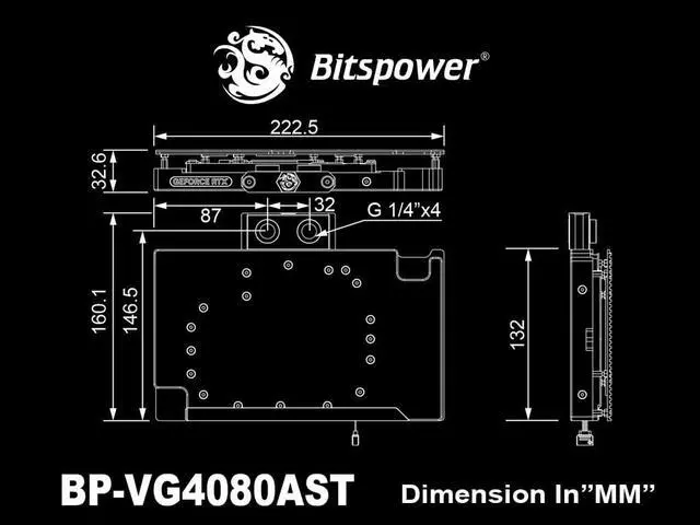 Alt view image 5 of 5 - Bitspower Nebula VGA Water Block for ASUS ROG Strix and TUF Gaming GeForce RTX 4080/ 4080 Super series