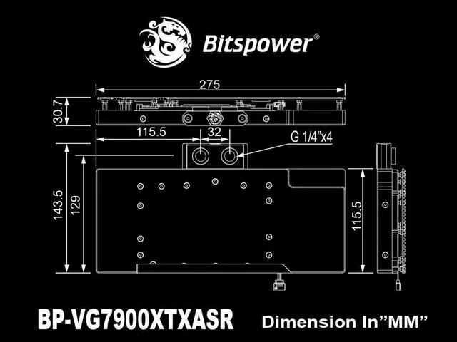 Alt view image 5 of 5 - Bitspower Nebula VGA Water Block For ASRock Radeon RX 7900 XTX Series