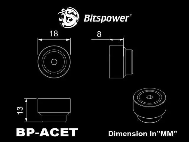 Alt view image 7 of 7 - Bitspower Automatic Air Exhaust Fitting, Silver Shining
