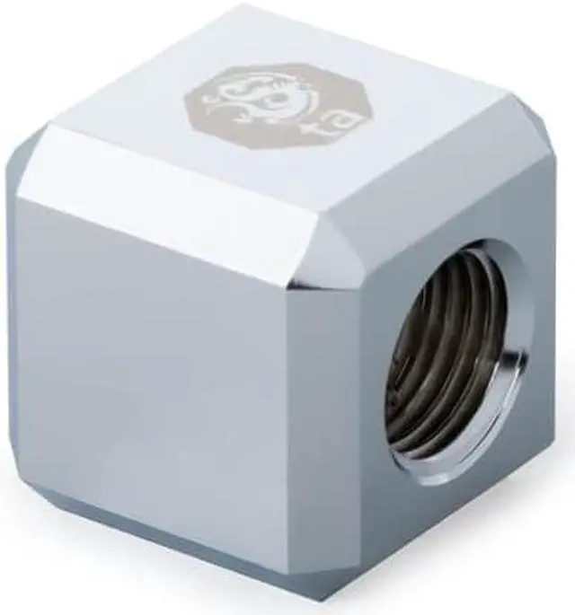 Alt view image 2 of 3 - Bitspower G1/4" T-Block (Glorious Silver) (2 PCS)