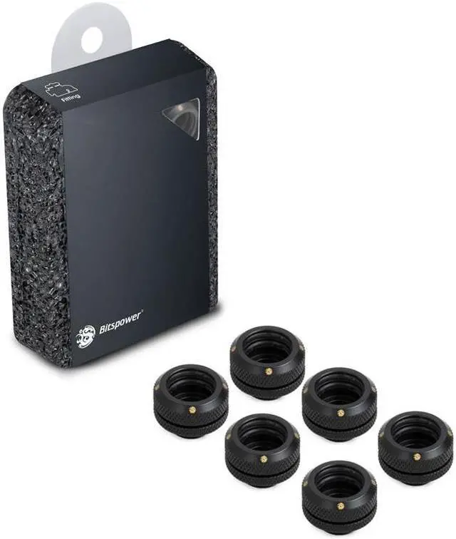 Main image of Bitspower G1/4" Carbon Black Enhance Multi-Link For OD 14MM (6PCS)