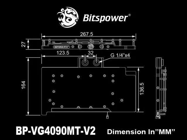 Alt view image 5 of 5 - Bitspower Nebula VGA Water Block for MSI GeForce RTX 4090 GAMING series (incl. Improved backplate )