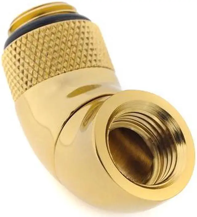 Alt view image 4 of 4 - Bitspower G1/4" True Brass Dual Rotary 90-Degree IG1/4" Extender