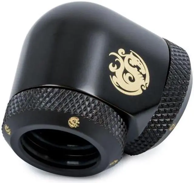 Alt view image 3 of 3 - Bitspower Carbon Black Enhance 90-Degree Dual Multi-Link Adapter For OD 14MM