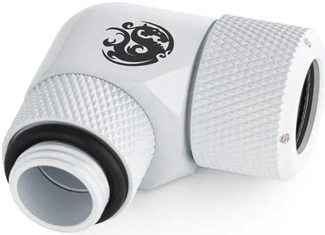 Main image of Bitspower Deluxe White Advanced Rotary G1/4" 90-Degree Multi-Link Adapter For OD 12MM