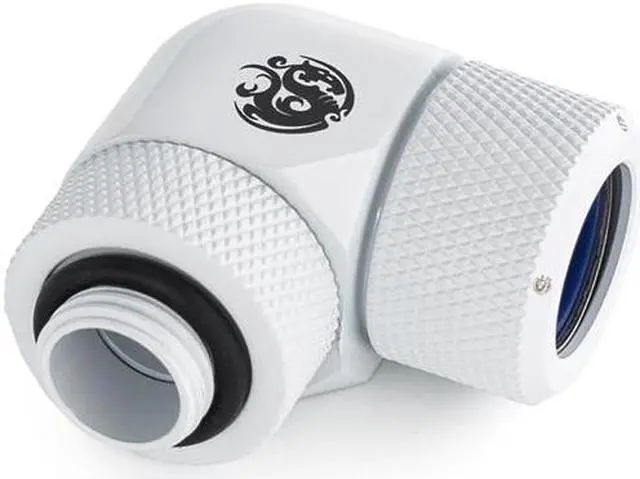 Main image of Bitspower Deluxe White Advanced Rotary G1/4" 90-Degree Multi-Link Adapter For OD 14MM