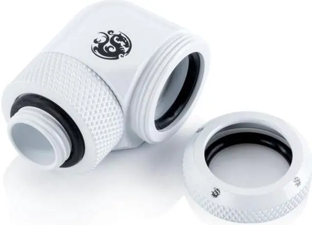 Alt view image 2 of 4 - Bitspower Deluxe White Enhance Rotary G1/4" 90-Degree Multi-Link Adapter For OD 16MM