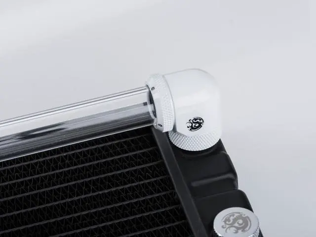 Alt view image 3 of 4 - Bitspower Deluxe White Enhance Rotary G1/4" 90-Degree Multi-Link Adapter For OD 16MM