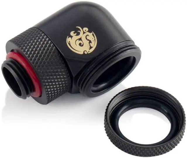 Alt view image 2 of 3 - Bitspower Carbon Black Enhance Rotary G1/4" 90-Degree Multi-Link Adapter For OD 16MM