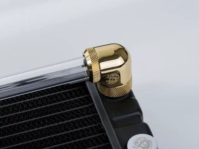 Alt view image 3 of 4 - Bitspower True Brass Enhance Rotary G1/4" 90-Degree Multi-Link Adapter For OD 14MM