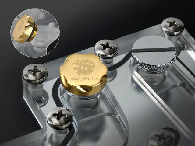 Alt view image 2 of 3 - Bitspower Premium G1/4" True Brass Stop Fitting
