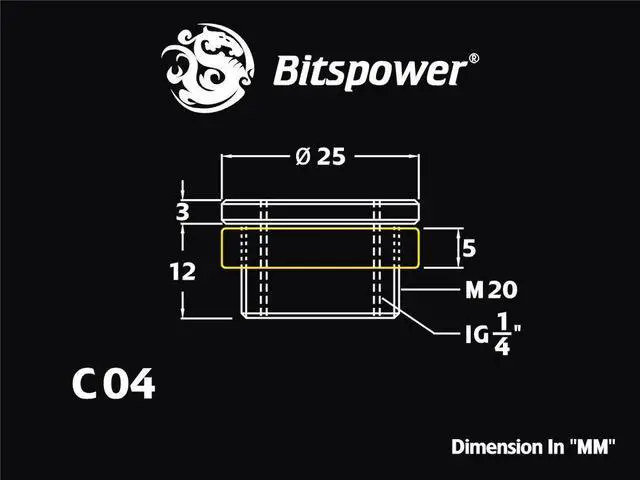 Alt view image 5 of 5 - Bitspower G1/4" True Brass CaseTop Water-Fill SET (2PCS)