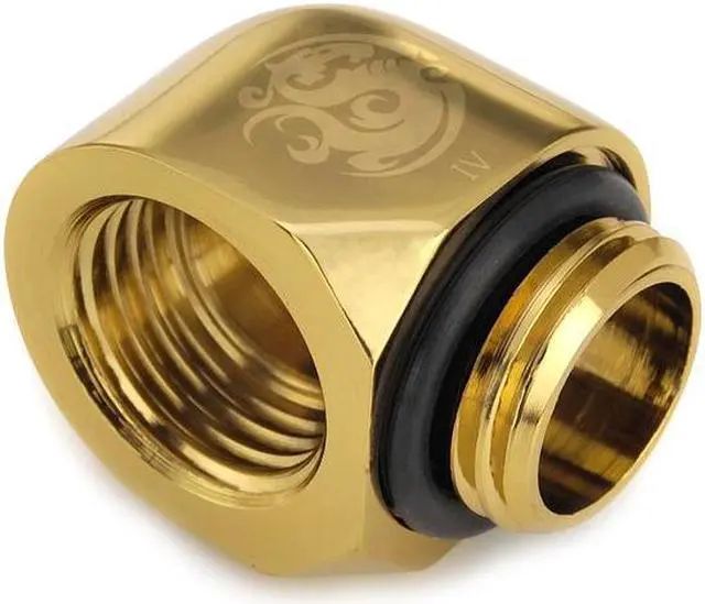 Alt view image 3 of 4 - Bitspower G1/4" True Brass 90-Degree IG1/4" Extender(2PCS)