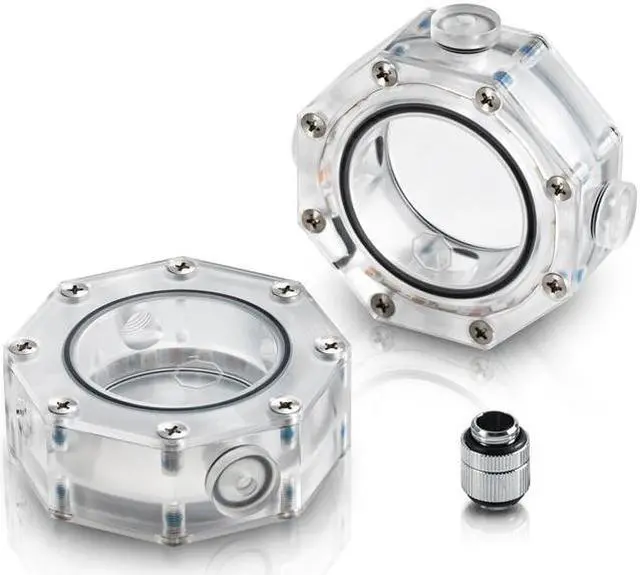 Main image of Bitspower Octagonal Shape Digital Lighting Water Tank--2pcs/set