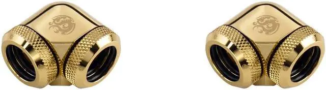 Main image of Bitspower True Brass Enhance 90-Degree Dual Multi-Link Adapter For OD 14MM (2PCS)