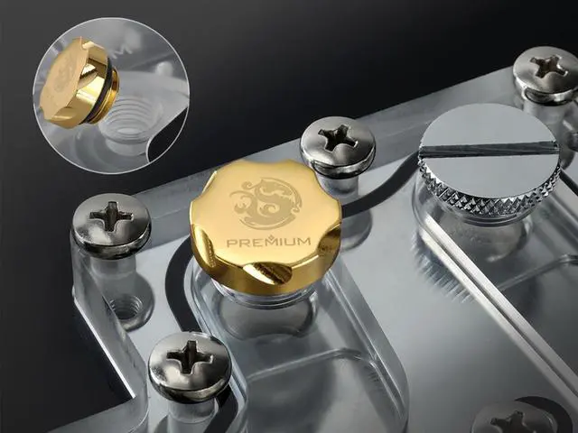 Alt view image 2 of 3 - Bitspower Premium G1/4" True Brass Stop Fitting(4PCS)