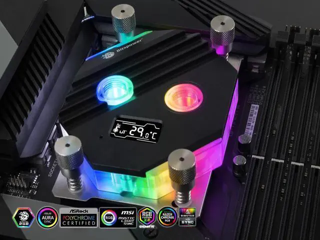 Alt view image 3 of 4 - Bitspower CPU Block Summit M Pro with OLED (12th/13th/14th Gen Intel CPU,LGA1700)