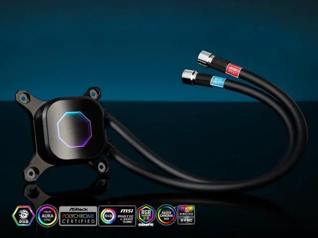 Alt view image 5 of 6 - Bitspower Horus Liquid CPU Cooler Extreme performance on the 12th/13th/14th Intel or AM4/AM5 CPU DIY Edition with Soft Tubes (Black)