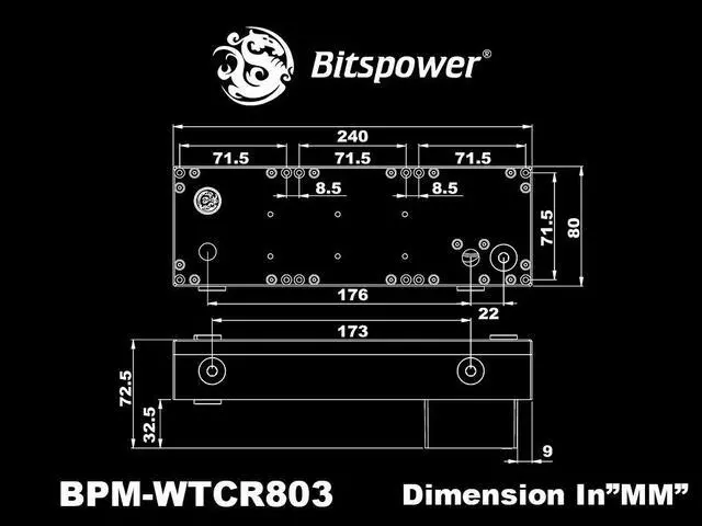 Alt view image 3 of 3 - Bitspower CR803 Reservoir