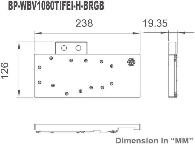 Alt view image 4 of 4 - Bitspower VGA Block 1080TiFEI Nickel-Acrylic-RGB