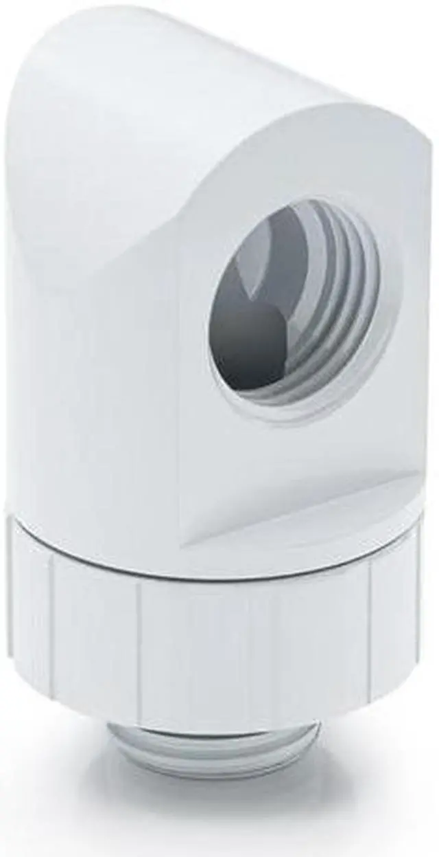 Main image of Bitspower Artemis Rotary 90-Degree Extender - Arctic White