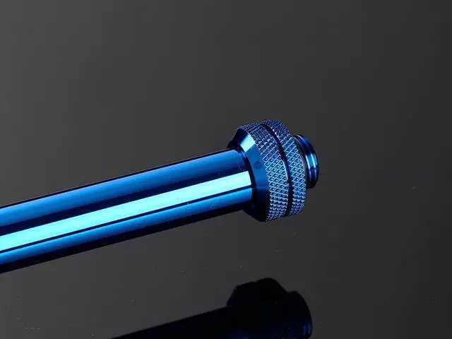 Alt view image 2 of 2 - Bitspower Water Cooling None Chamfer Brass Hard Tubing OD14MM Royal Blue- Length 300 MM