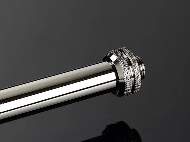 Alt view image 2 of 2 - Bitspower Water Cooling None Chamfer Brass Hard Tubing OD16MM Black Sparkle - Length 500 MM