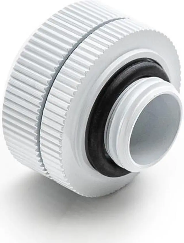 Alt view image 3 of 5 - Bitspower Computer Water Cooling Dual O-Ring G1/4" Tighten Fitting For Hard Tubing OD16MM (Deluxe White) (2 PCS)
