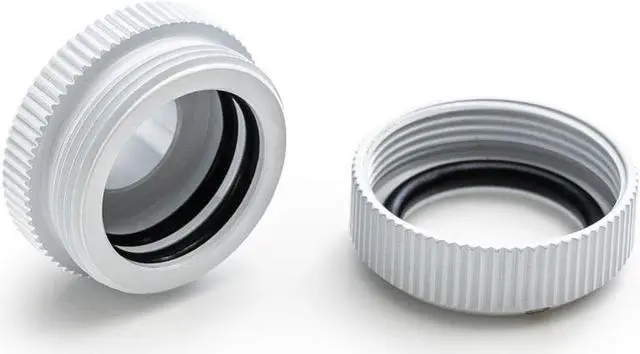 Alt view image 4 of 5 - Bitspower Computer Water Cooling Dual O-Ring G1/4" Tighten Fitting For Hard Tubing OD16MM (Deluxe White) (2 PCS)