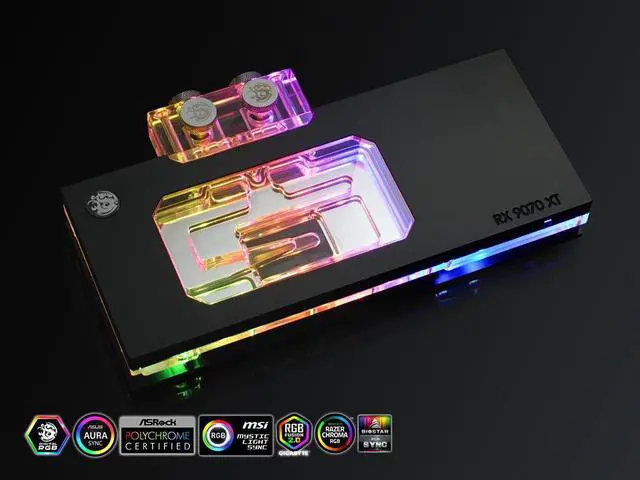 Alt view image 4 of 4 - Bitspower NEBULA Radeon 9070XT XFX Mercury