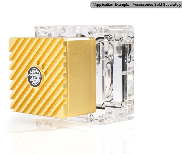 Alt view image 2 of 4 - Bitspower Hercules K2M Premium Aluminum Shroud Stardust Gold