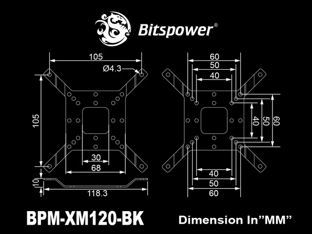 Alt view image 6 of 6 - Bitspower X-Mount 120 Heavy Duty Reservoir Bracket