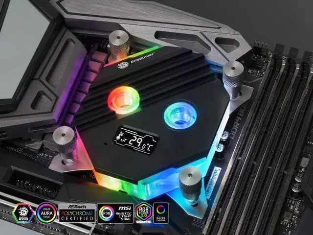 Alt view image 2 of 3 - Bitspower CPU Block Summit M with OLED
