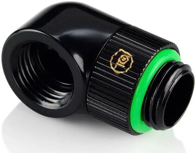 Alt view image 2 of 4 - Bitspower TA G1/4" Rotary 90-Degree IG1/4" Extender (Glorious Black) (2 PCS)