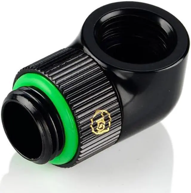 Alt view image 3 of 4 - Bitspower TA G1/4" Rotary 90-Degree IG1/4" Extender (Glorious Black) (2 PCS)