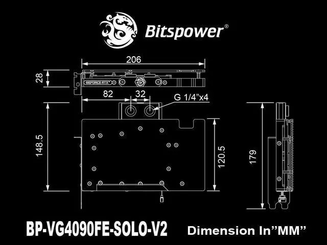 Alt view image 5 of 5 - Bitspower Nebula VGA Water Block for GeForce RTX 4090 Founders Edition (incl. Improved backplate )