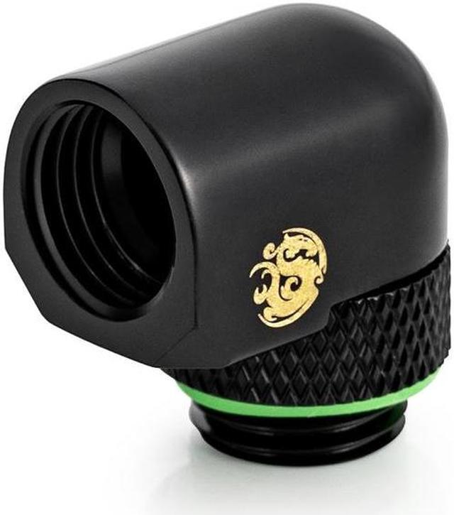 Main image of Bitspower G1/4" Matt Black Rotary 90-Degree IG1/4" Extender (Compact Version)