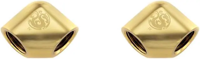 Main image of Bitspower True Brass 90-Degree With Dual Inner G1/4" Extender(2PCS)