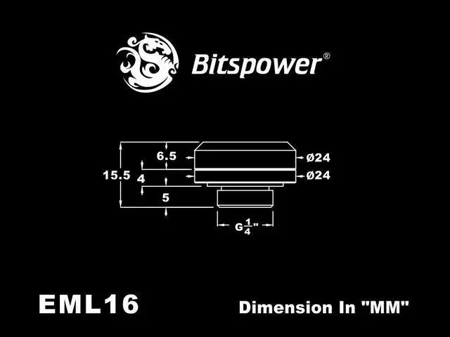 Alt view image 5 of 5 - Bitspower G1/4" Carbon Black Enhance Multi-Link For OD 16MM
