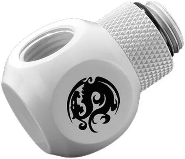 Alt view image 2 of 4 - Bitspower G1/4" Deluxe White T-Rotary IG1/4"X2 Extender