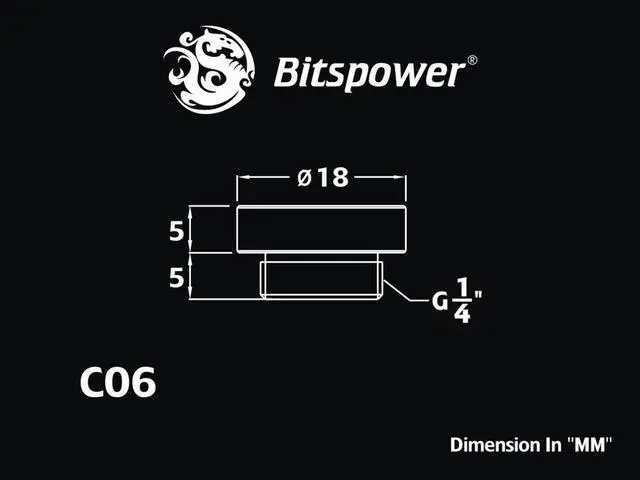 Alt view image 4 of 4 - Bitspower G1/4" Royal Blue Stop Fitting (2pcs/pack)