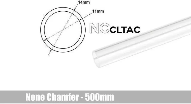 Alt view image 2 of 2 - Bitspower None Chamfer Crystal Link Tube OD 14MM - Length 500MM(4 PCS)