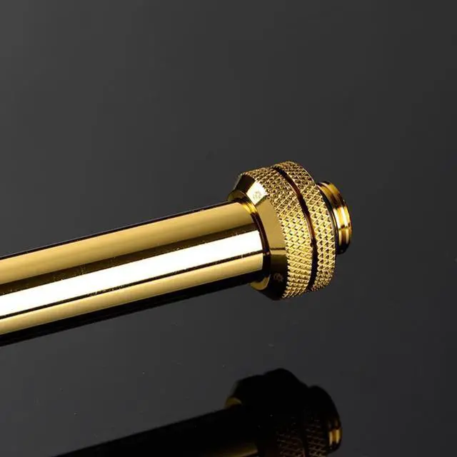 Alt view image 2 of 2 - Bitspower None Chamfer Brass Hard Tubing OD14MM Golden - Length 500 MM (4 PCS)